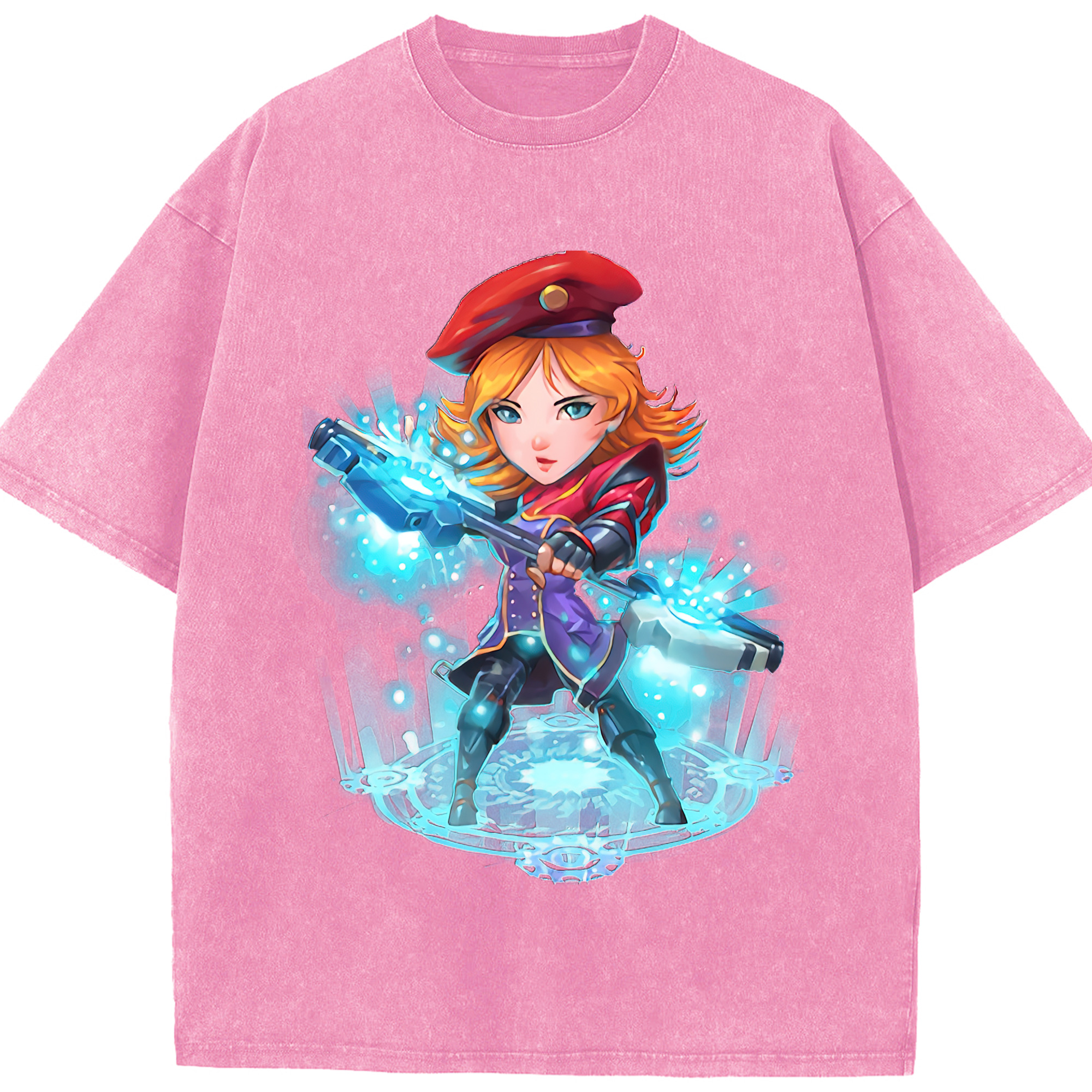 リーグ・オブ・レジェンド League of Legends LOL 綿100% ヴィンテージ風 半袖Tシャツ（フロントプリント）